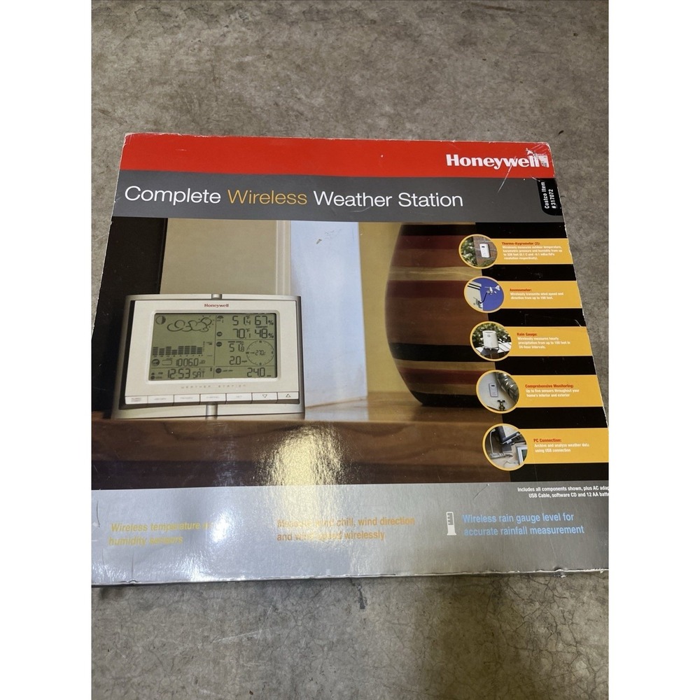 NEW Honeywell TE831W Complete Wireless Weather Station Forecasting Costco Item